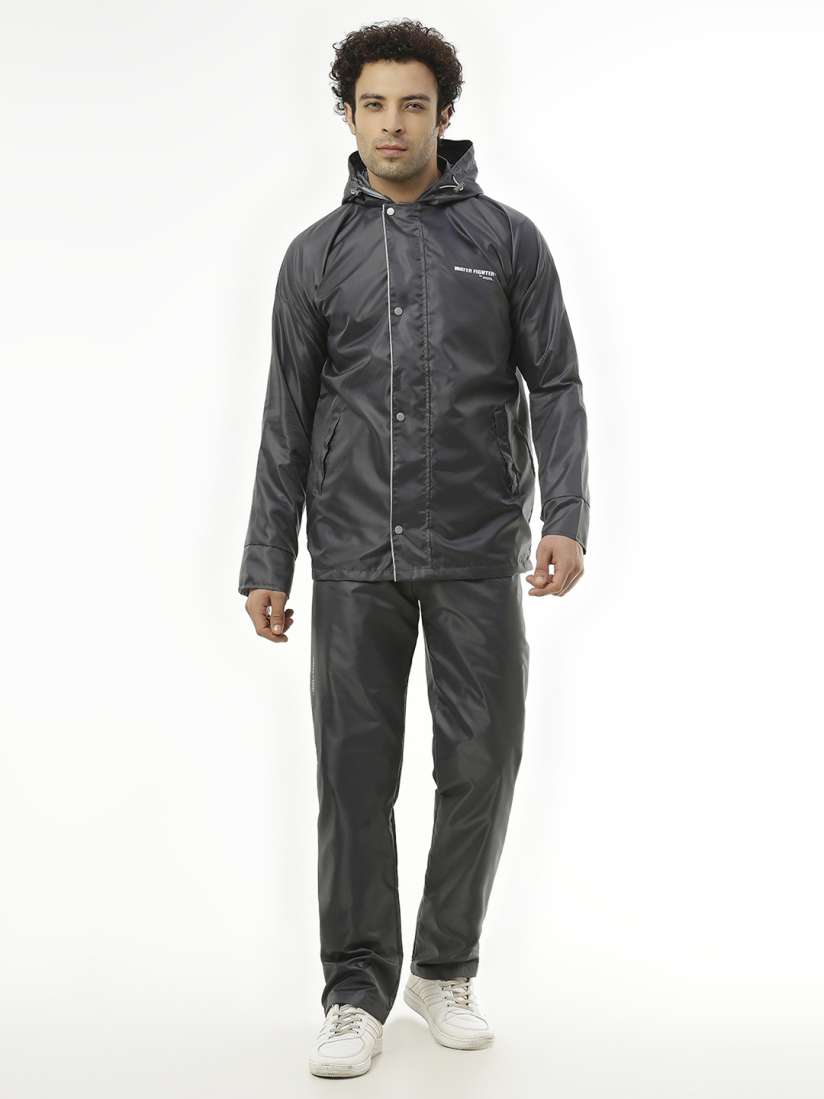 Buy Zeel Men Grey Solid Reversible Raincoat Rain Trousers Rain Suit for Men 18209670 Myntra