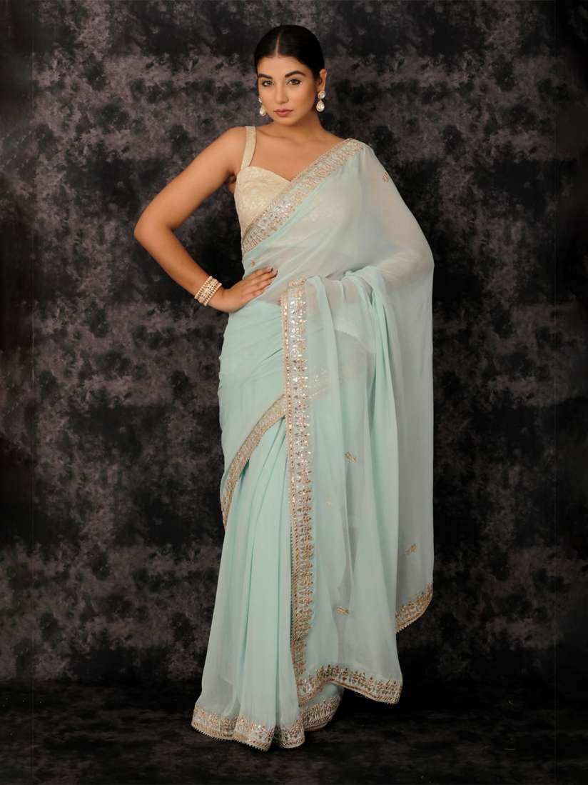 Gota patti saree myntra clearance