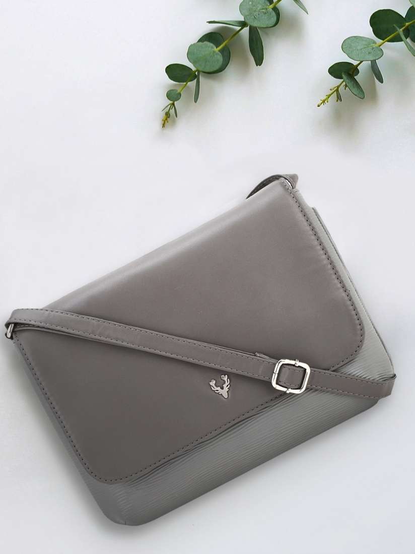 Buy Allen Solly Grey PU Structured Sling Bag Handbags for Women 18219382 Myntra
