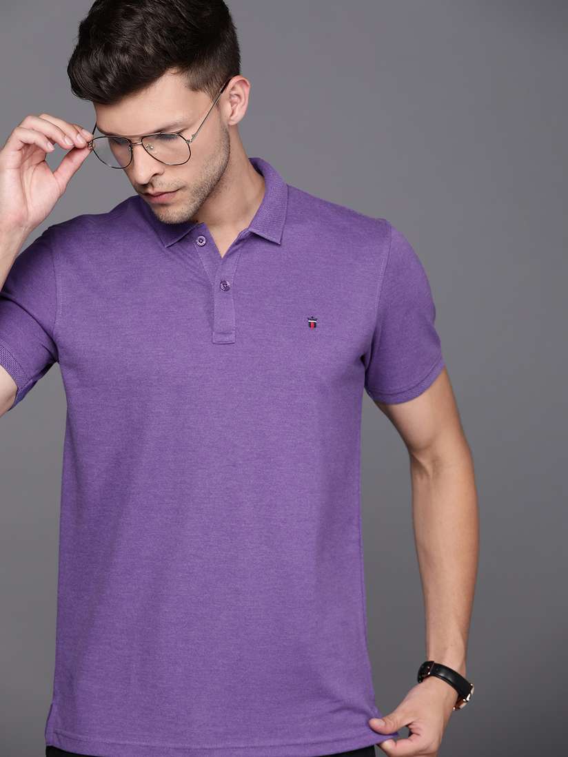 athletic clothes purple golf shirt