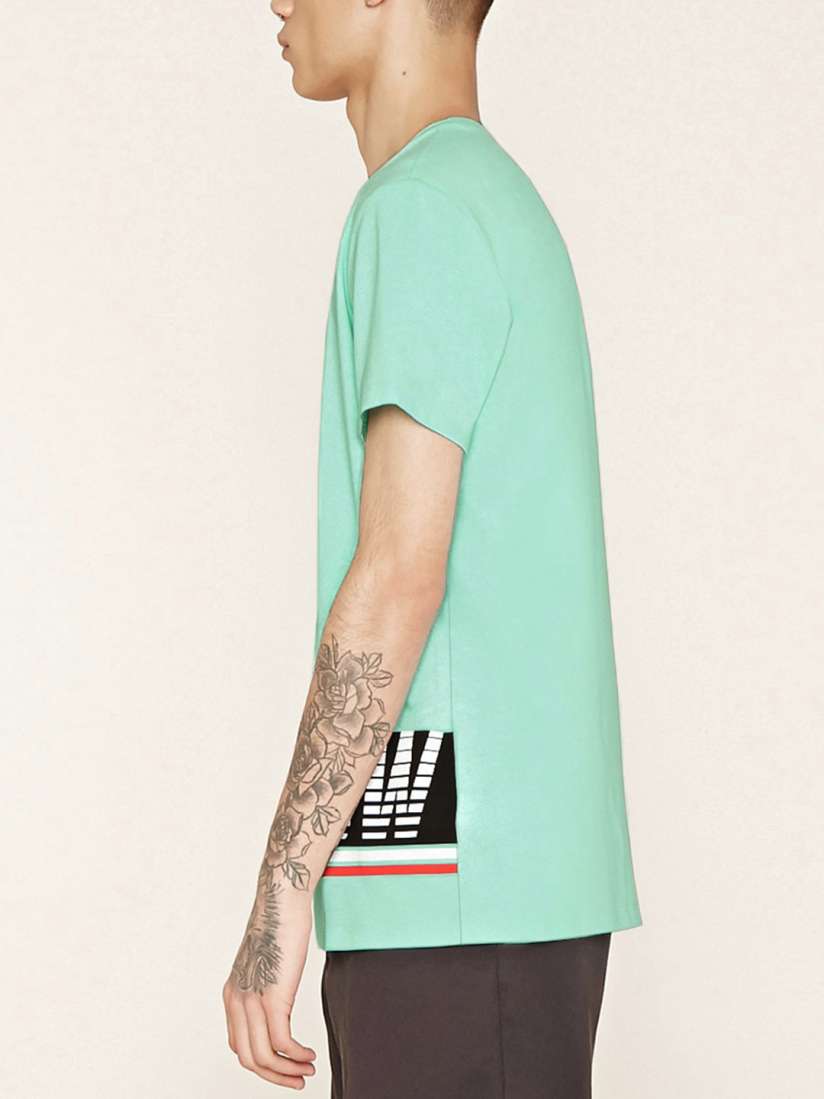 Buy FOREVER 21 Men Mint Green Printed Round Neck T Shirt Tshirts for Men Myntra