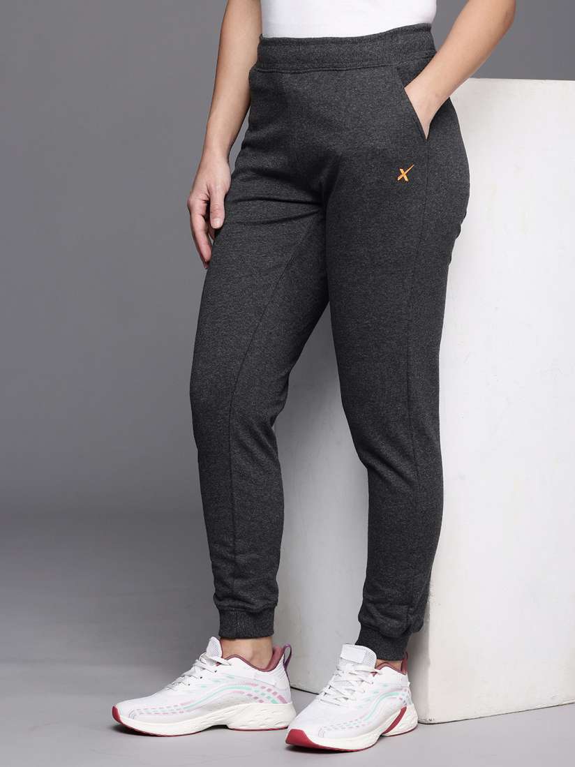 Buy HRX by Hrithik Roshan Women Charcoal Black Solid Joggers Track Pants for Women 18228322 Myntra