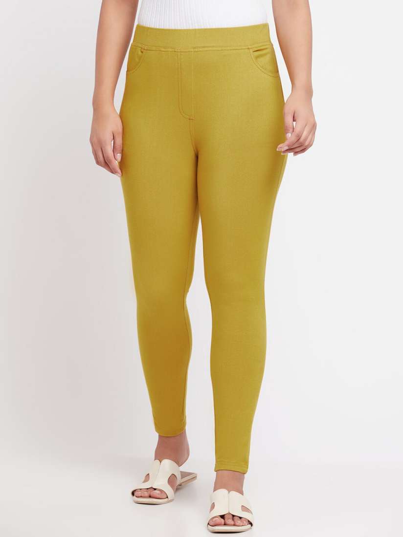 Yellow jeggings womens top