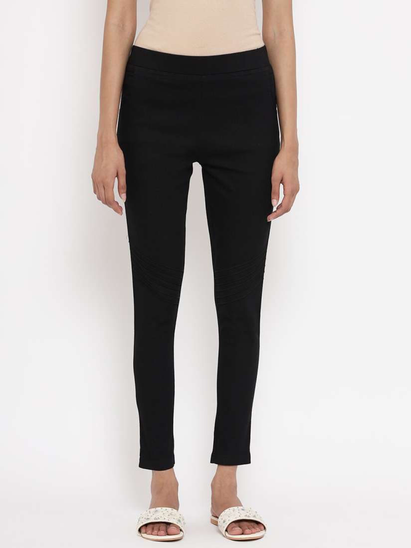 Buy elleven Women Black Solid Jeggings Jeggings for Women 18231764 Myntra