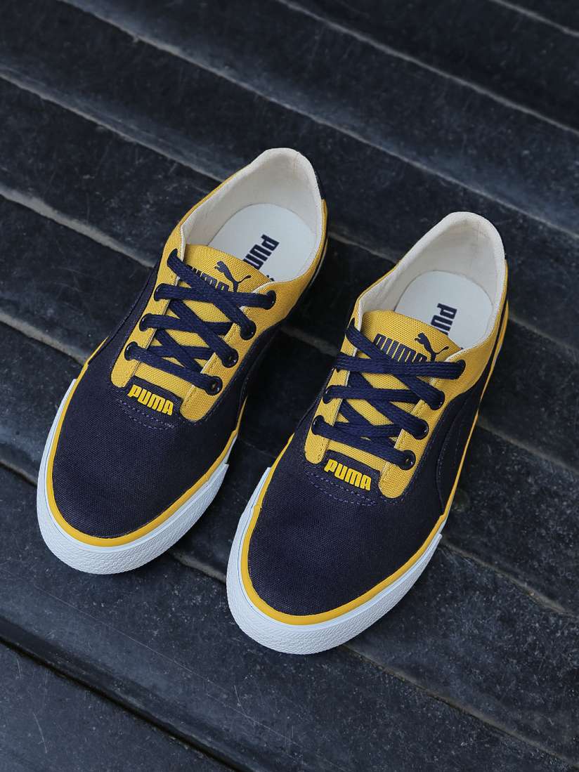 Buy Puma Unisex Navy Yellow Slyde DP Colourblocked Sneakers Casual Shoes for Unisex 1823274 Myntra