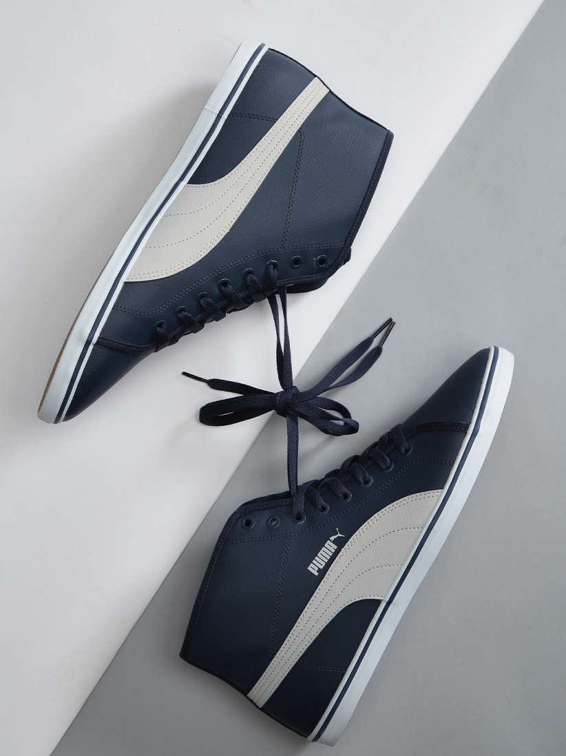 Buy Puma Men Navy Blue ELSU V2 SL IDP Mid Top Sneakers Casual Shoes for Men 1823284 Myntra