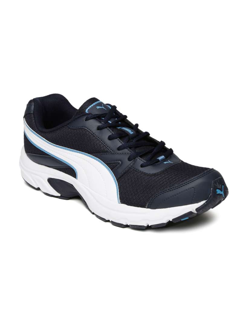 Puma men navy blue running shoes cheap