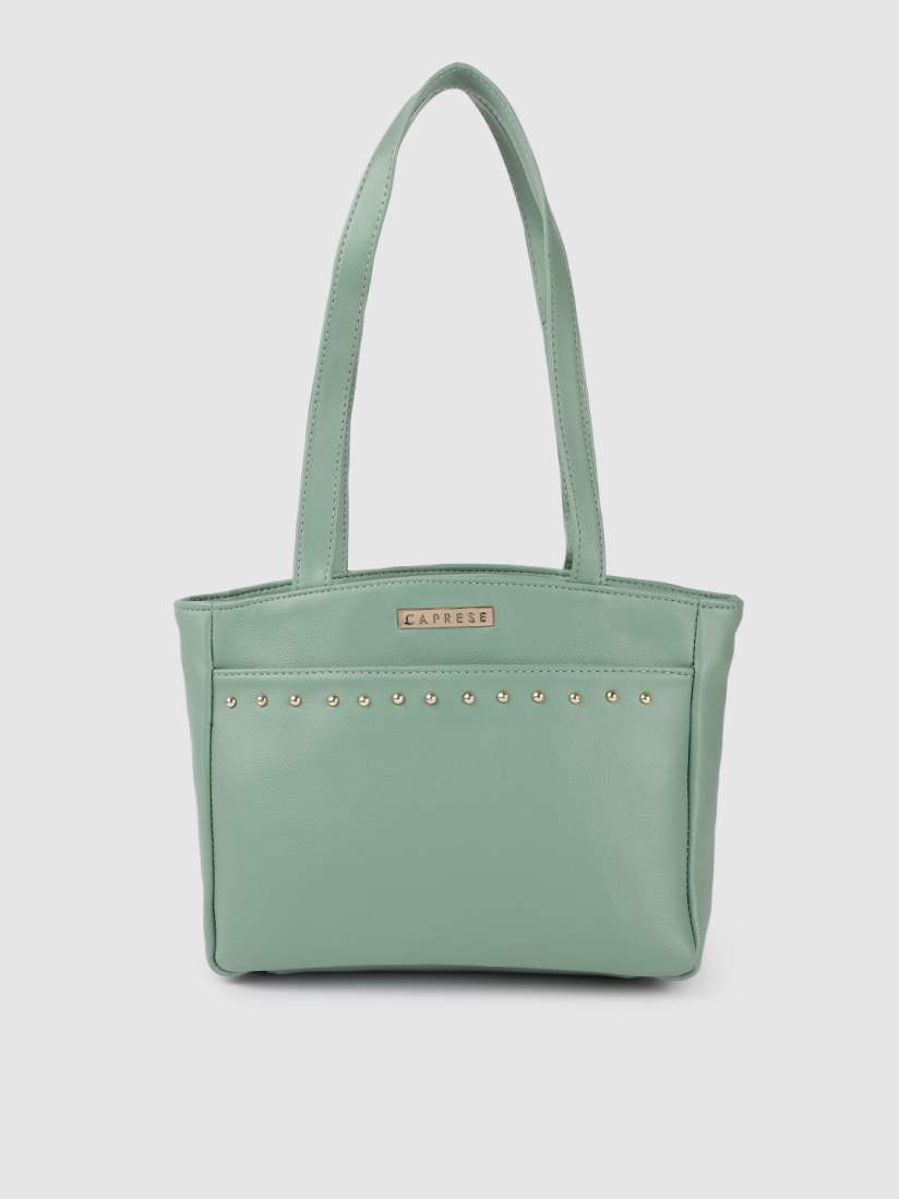 Buy Caprese Mint Green Solid Embellished Structured Shoulder Bag Handbags for Women 18234032 Myntra