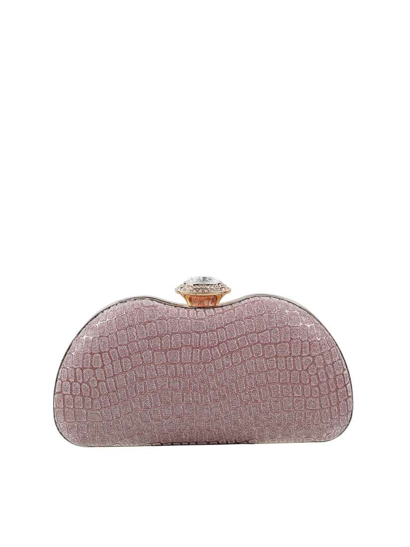 Buy Mochi Pink Textured Box Clutch Clutches for Women 18237630 Myntra