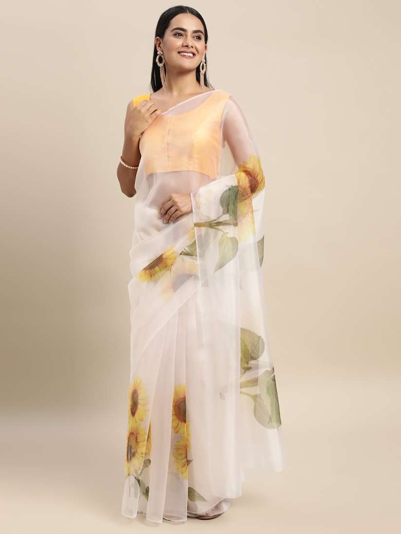 Myntra organza sarees online