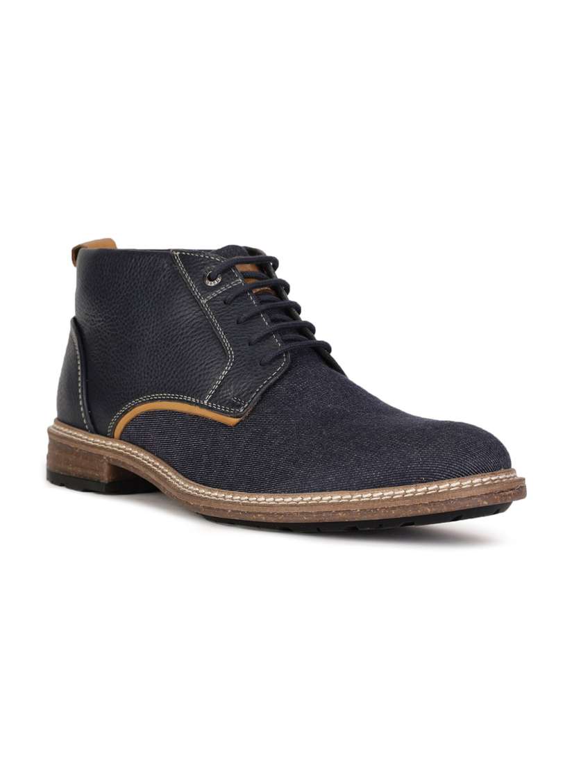 Buy Hush Puppies Men Blue Leather Boots Boots for Men 18250866 Myntra