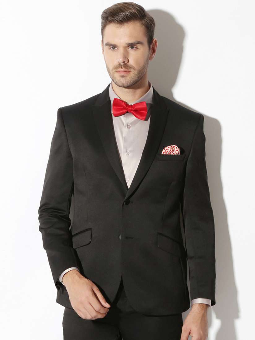 Van heusen black blazer hot sale