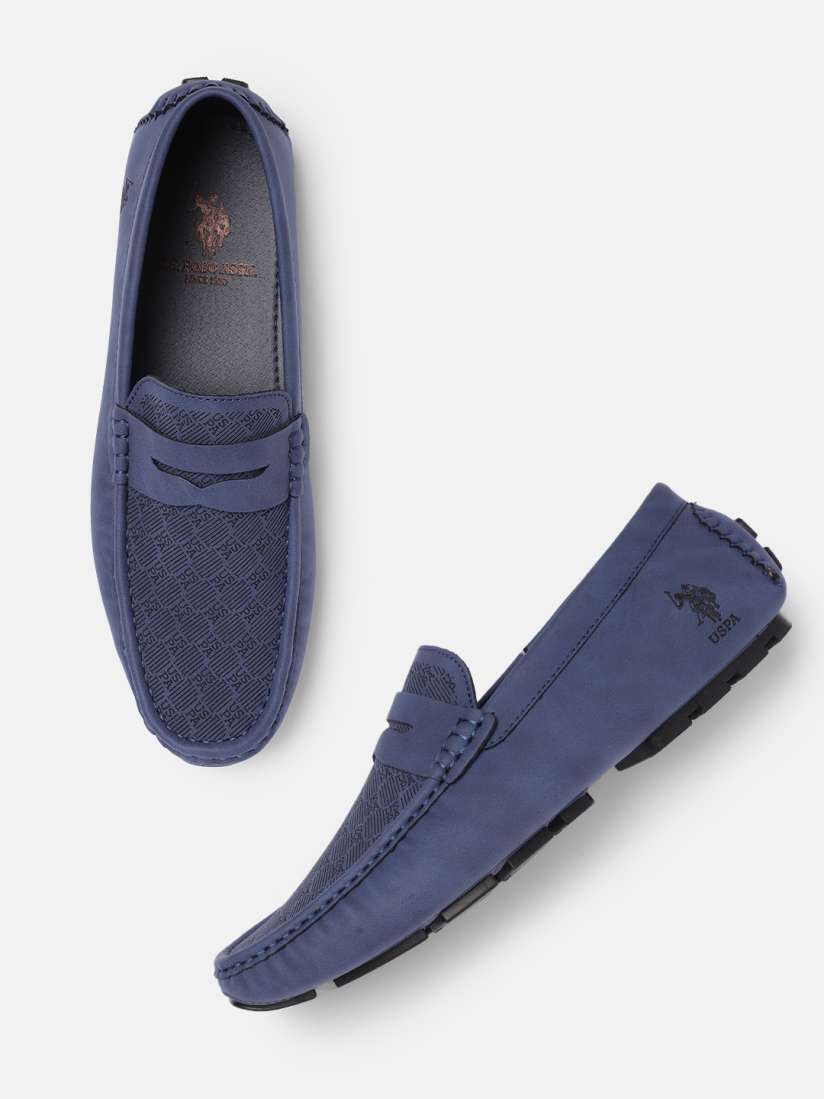 Buy U.S. Polo Assn. Men Blue Brand Logo Printed Penny Loafers Casual Shoes for Men 18264886 Myntra