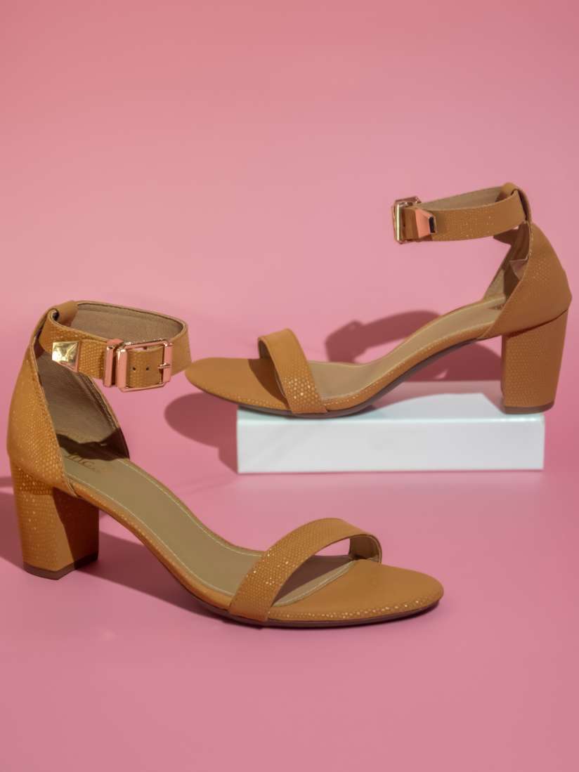 Buy Inc 5 Beige Beige Textured Block Sandals Heels for Women 18266536 Myntra