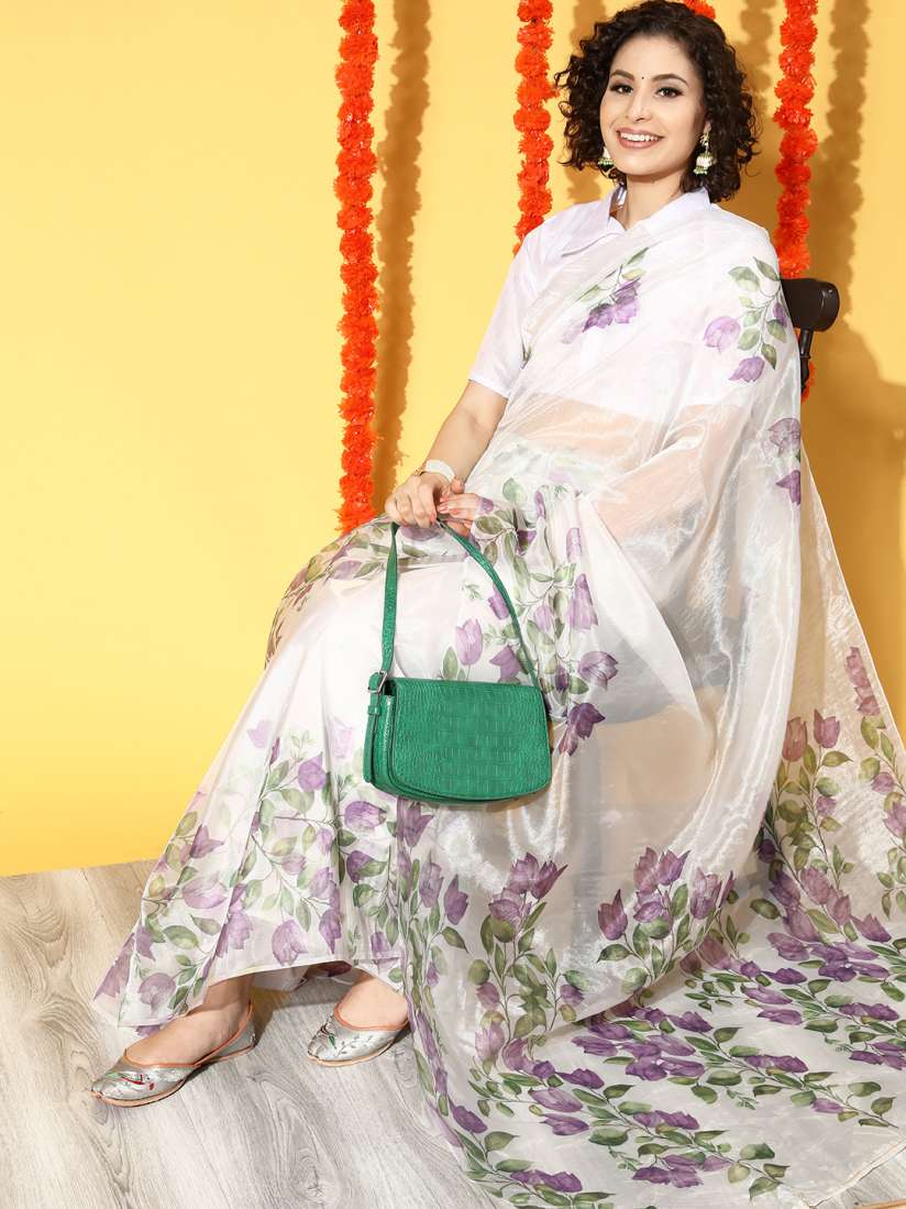 Buy HERE NOW Floral Saree Sarees for Women 18272050 Myntra