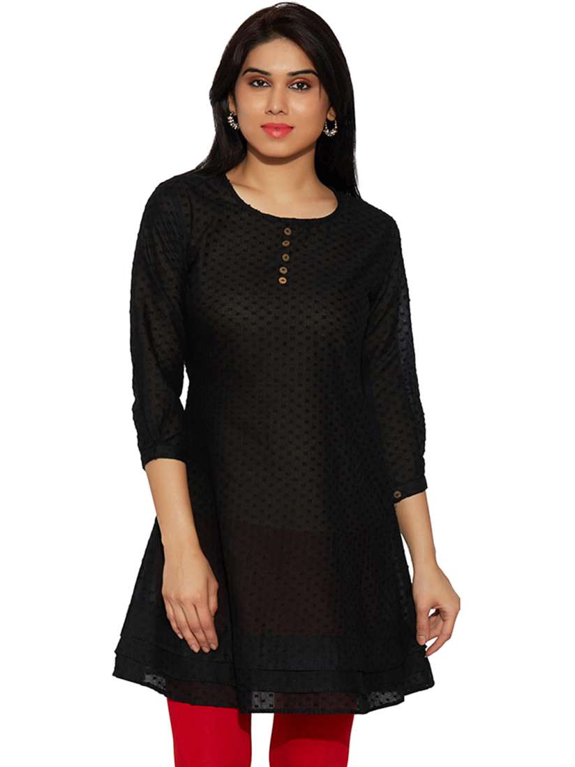Black kurtis myntra new arrivals