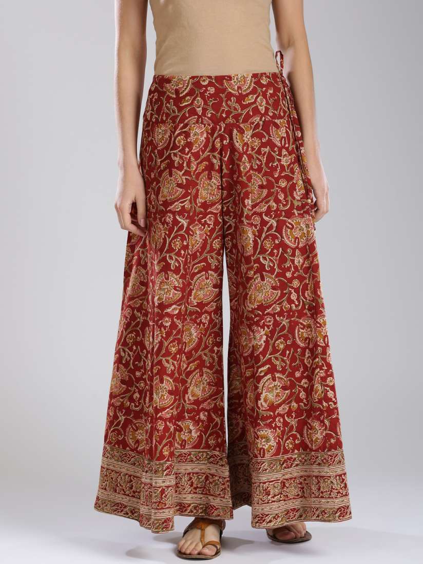 Printed palazzo pants myntra sales