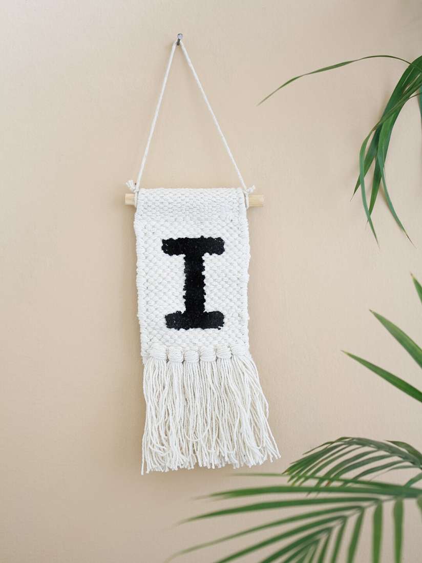 Buy The Wishing Chair Off White Black Monogram Mini Wall Hanging Wall Decor for Unisex 18284500 Myntra