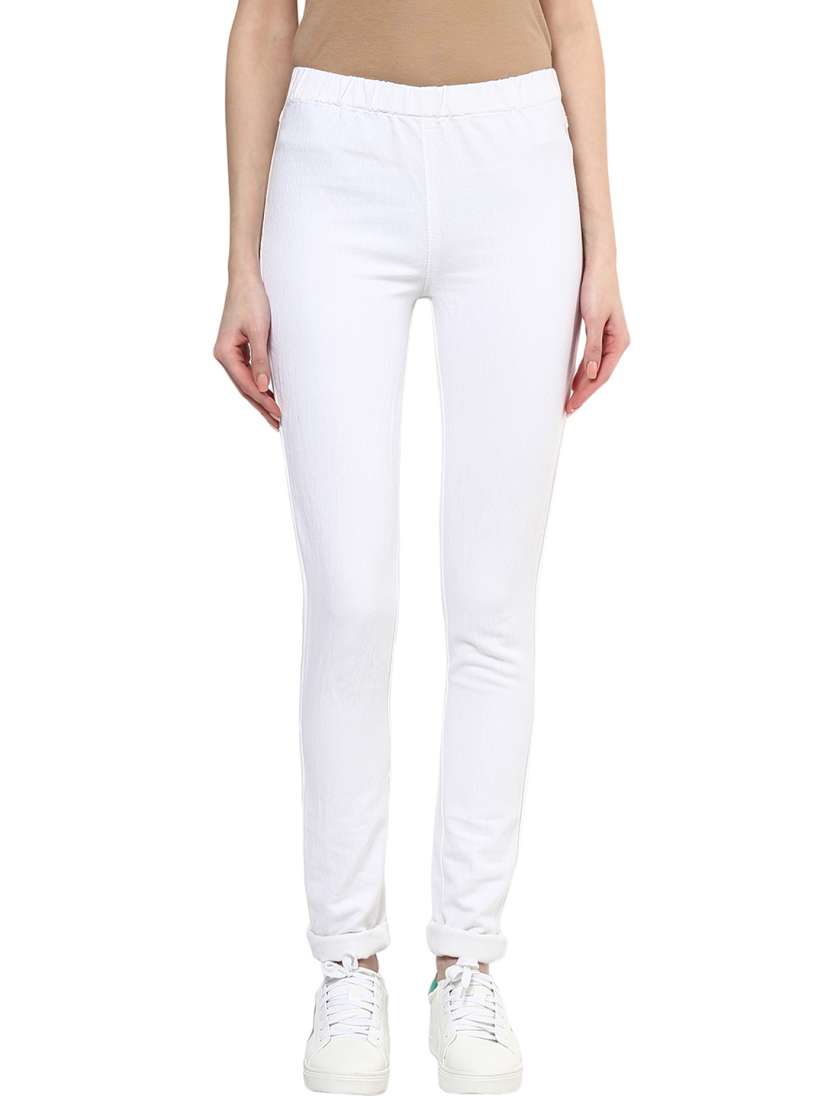 White jeggings myntra new arrivals