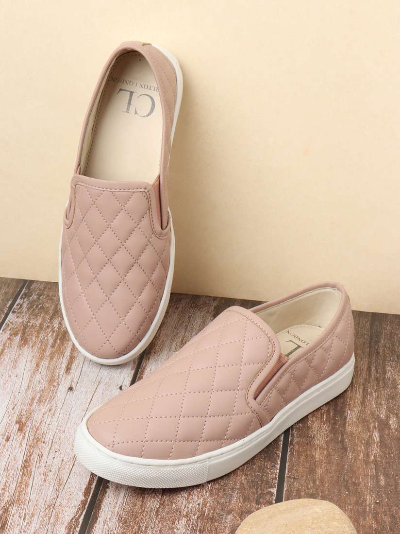 Buy Carlton London sports Women Pink Textured Slip On Sneakers Casual Shoes for Women 18285044 Myntra