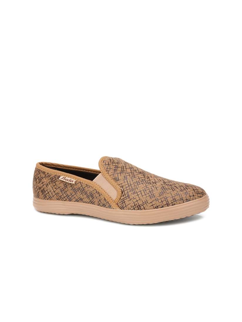 Buy Bata Women Beige Woven Design Slip On Sneakers Casual Shoes for Women 18290594 Myntra