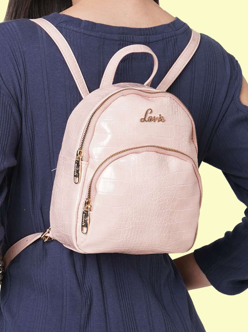 Buy Lavie Mini Women Pink Textured Backpack Backpacks for Women 18290714 Myntra