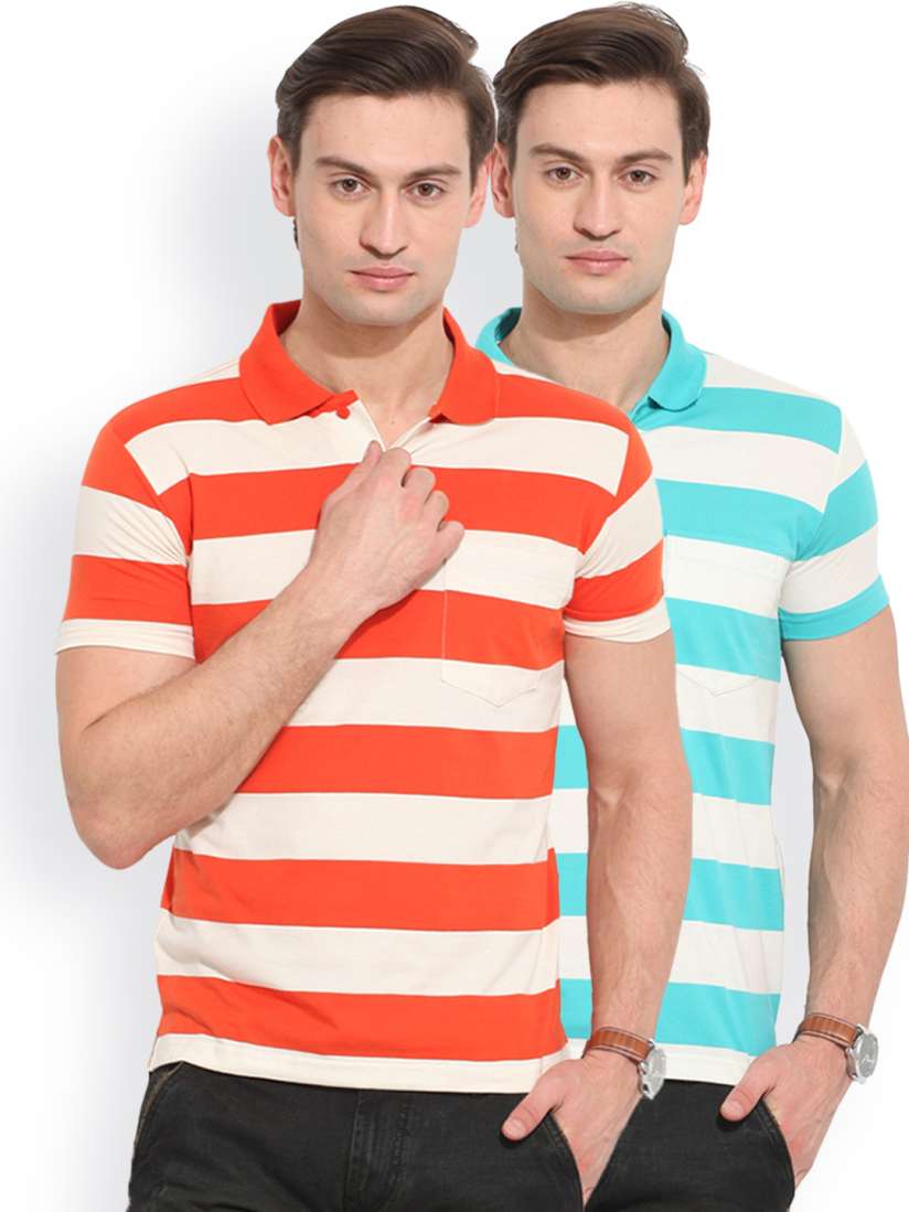 Buy Duke Pack of 2 Striped Polo T shirts Tshirts for Men 1829211 Myntra