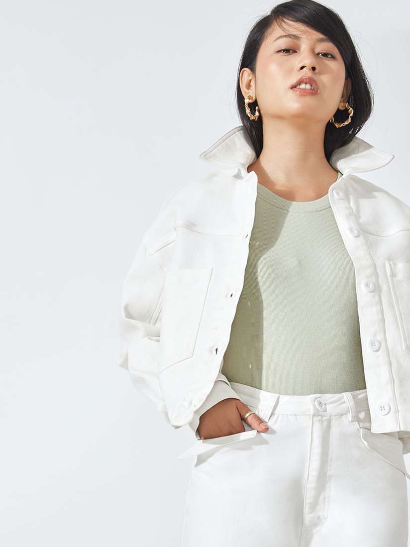 White oversized jacket cheap