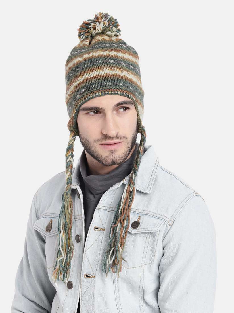 Buy Magic Needles Men Green Brown Icelandic Cap Caps for Men 18297850 Myntra