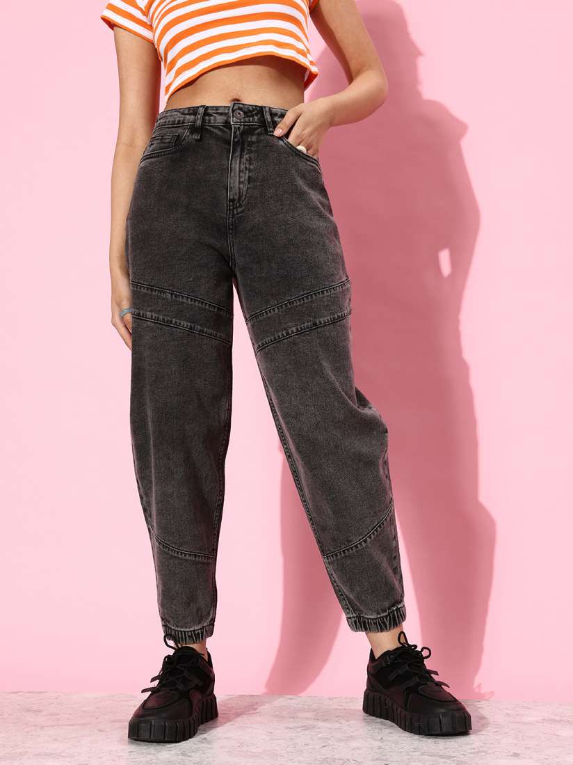 Joggers jeans for womens myntra discount