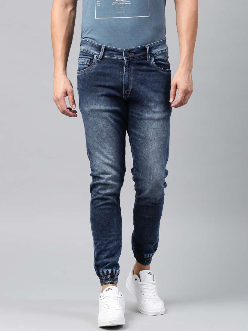 Buy HRX by Hrithik Roshan Men Blue Regular Fit Stretchable Jeans Jeans for Men 1830458 Myntra