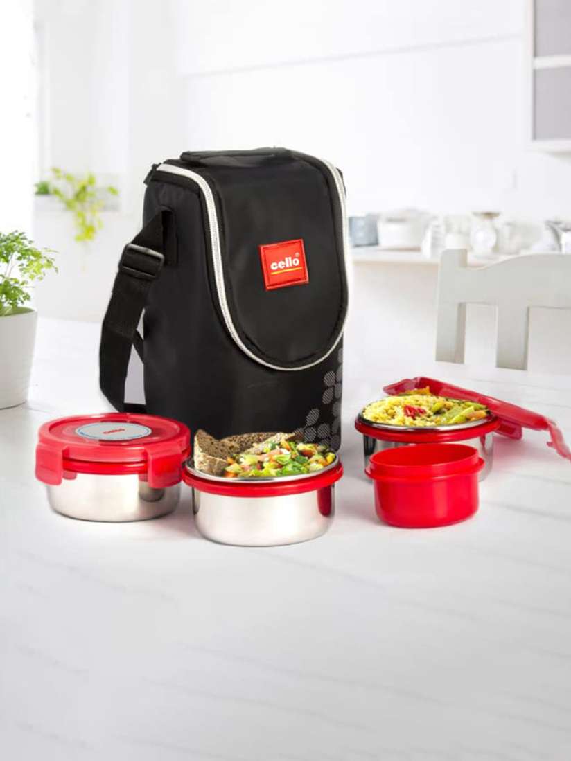 Cello lunch box with bag hot sale