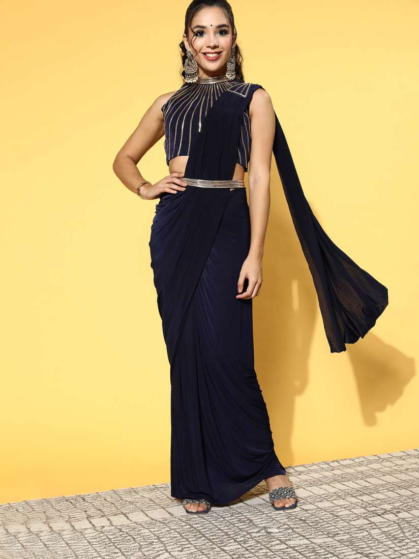 Saree gown myntra store