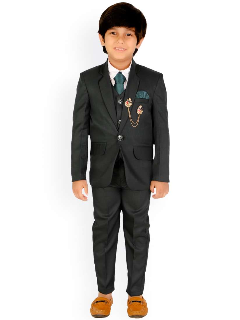 Buy DKGF FASHION Boys Green White 5 Piece Checked Suit Suits for Boys 18310004 Myntra