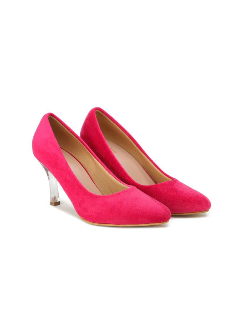 Pink suede pumps deals