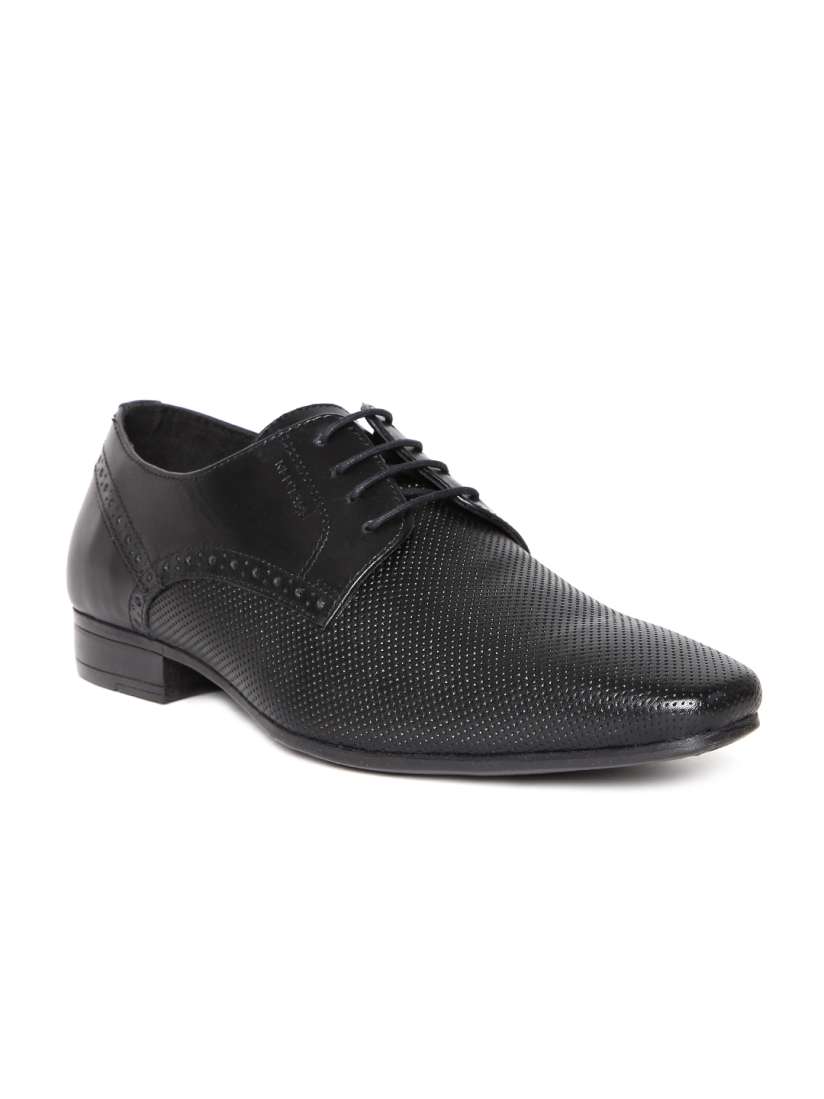 Buy Red Tape Men Black Textured Leather Formal Shoes Formal Shoes for Men 1831368 Myntra