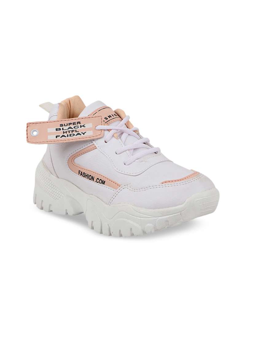 Buy Shoetopia Girls Peach Coloured Woven Design Sneakers Casual Shoes for Girls 18320970 Myntra