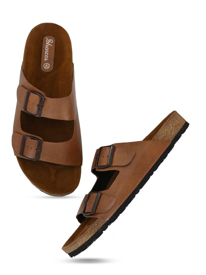 Buy SHENCES Men Tan Ethnic Comfort Sandals Sandals for Men 18325044 Myntra