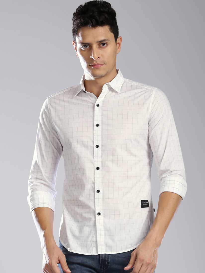 Buy Levis Men White Checked Casual Shirt Shirts for Men 1833186 Myntra