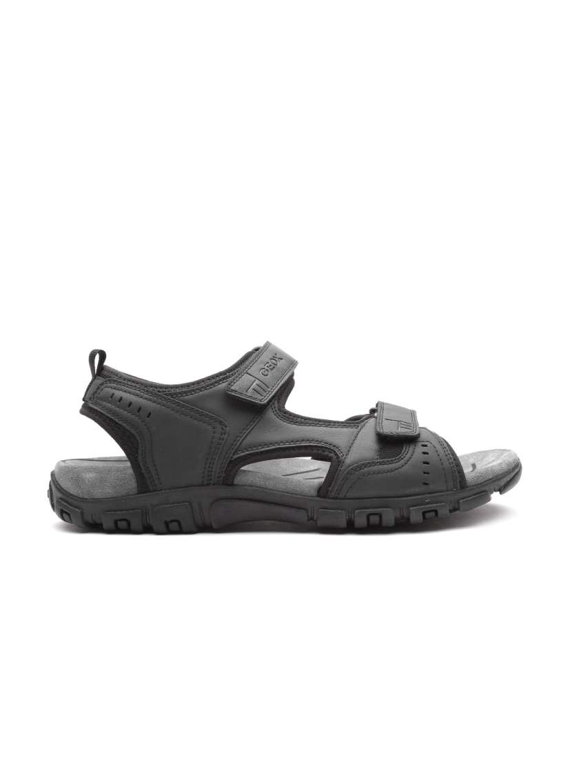 Buy Geox Respira Men Black Italian Patent Leather Sandals Sandals for Men 1833244 Myntra