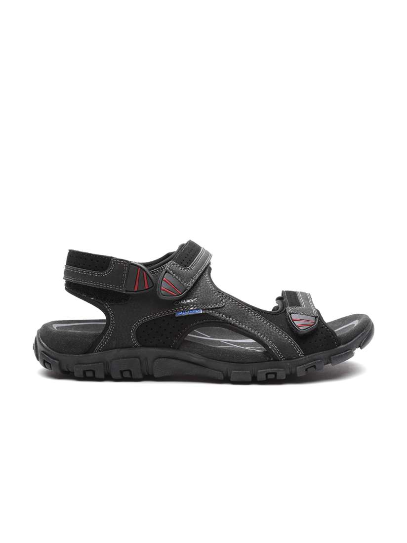 Buy Geox Respira Men Black Italian Patent Leather Sandals Sandals for Men 1833246 Myntra