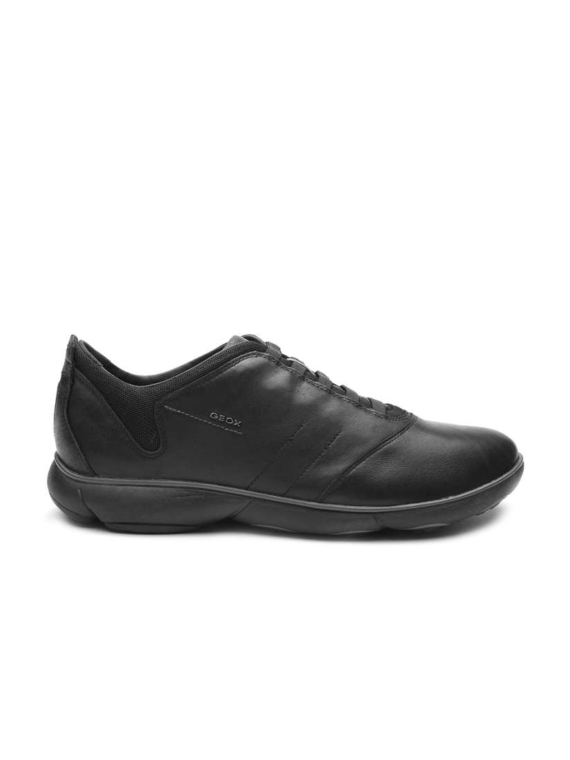 Buy Geox Respira Men Black Italian Leather Slip On Sneakers Casual Shoes for Men 1833261 Myntra