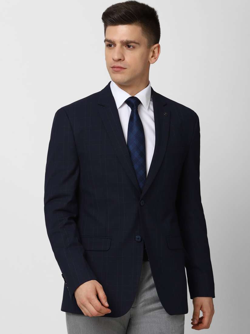 Van heusen navy blue blazer cheap
