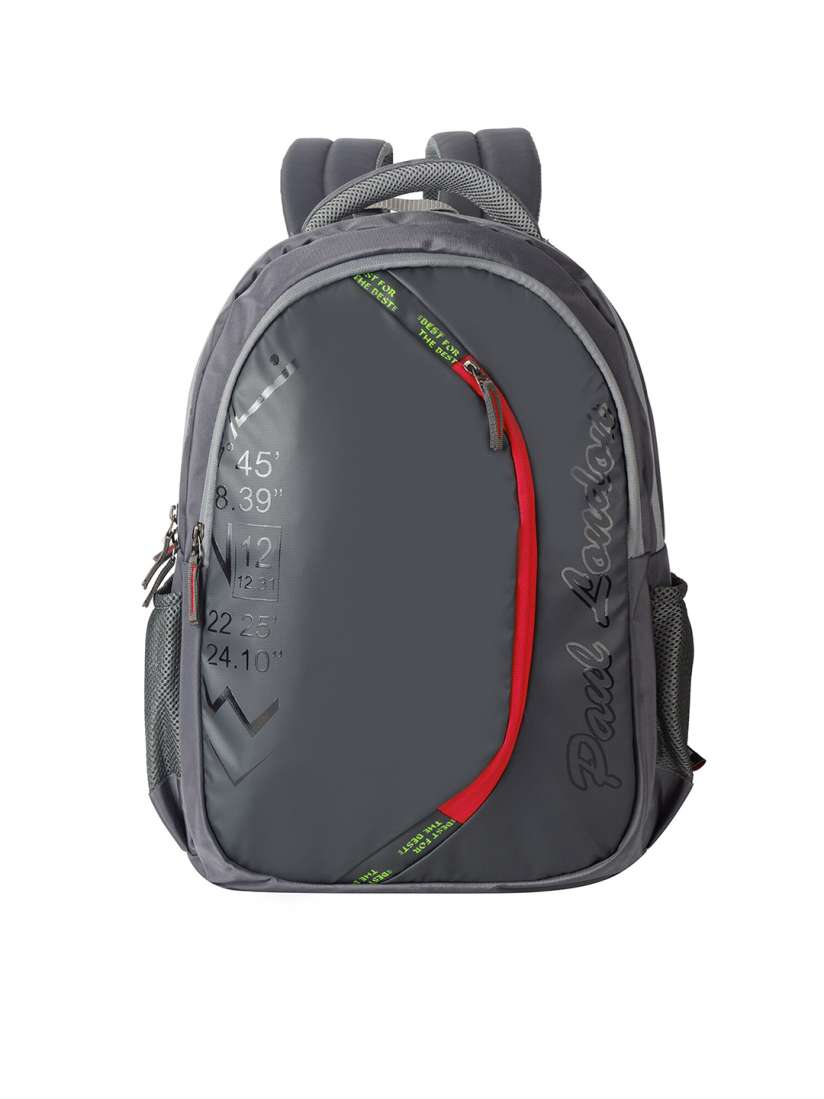 Buy PAUL LONDON Unisex Grey Red Backpack Backpacks for Unisex 18339572 Myntra