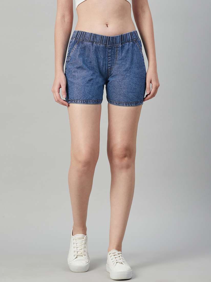 Buy C9 AIRWEAR Women Blue Denim Shorts Shorts for Women 18357370 Myntra