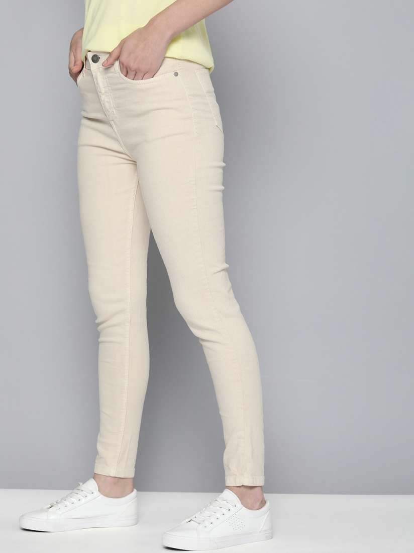 Myntra white jeans clearance