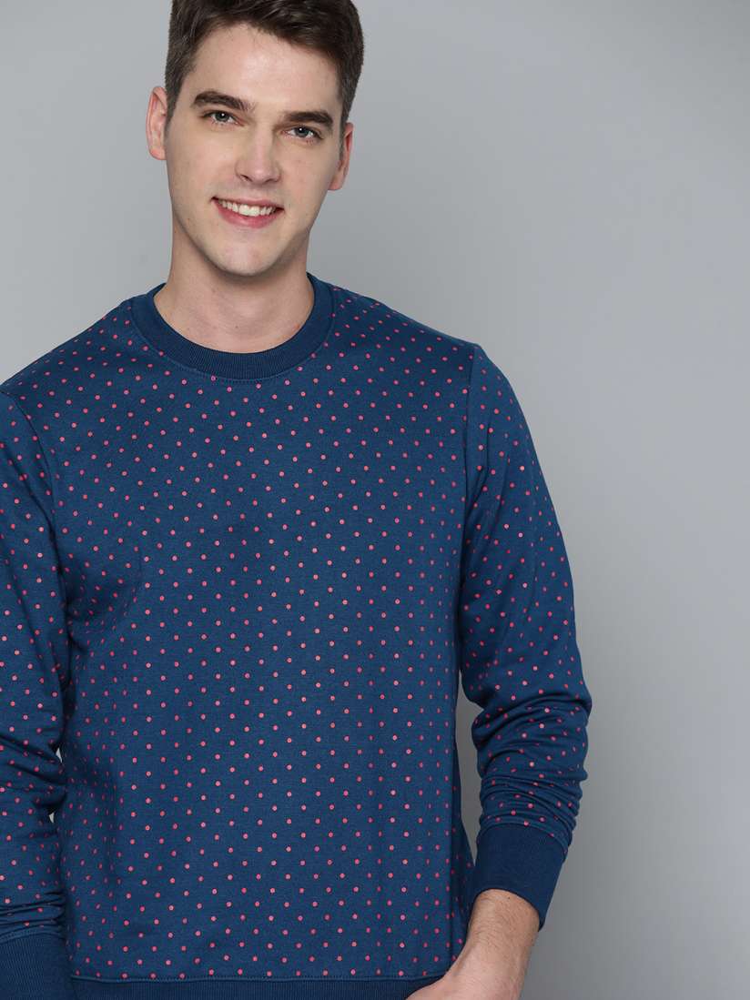 Buy HERE NOW Men Blue Printed Sweatshirt Sweatshirts for Men 18363660 Myntra