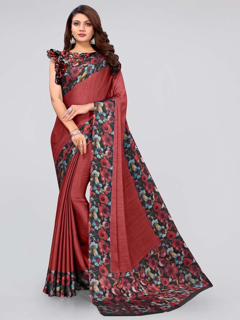 Buy KALINI Red Black Saree Sarees for Women 18370852 Myntra