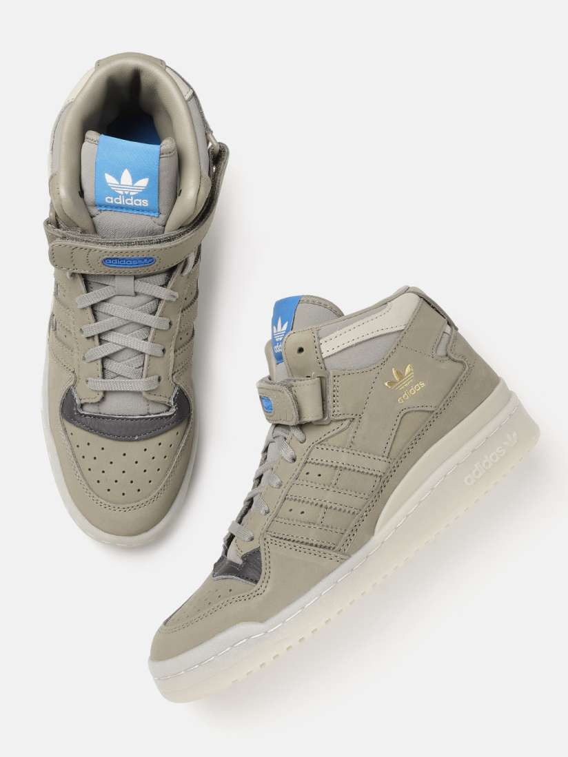 Adidas grey high tops mens top