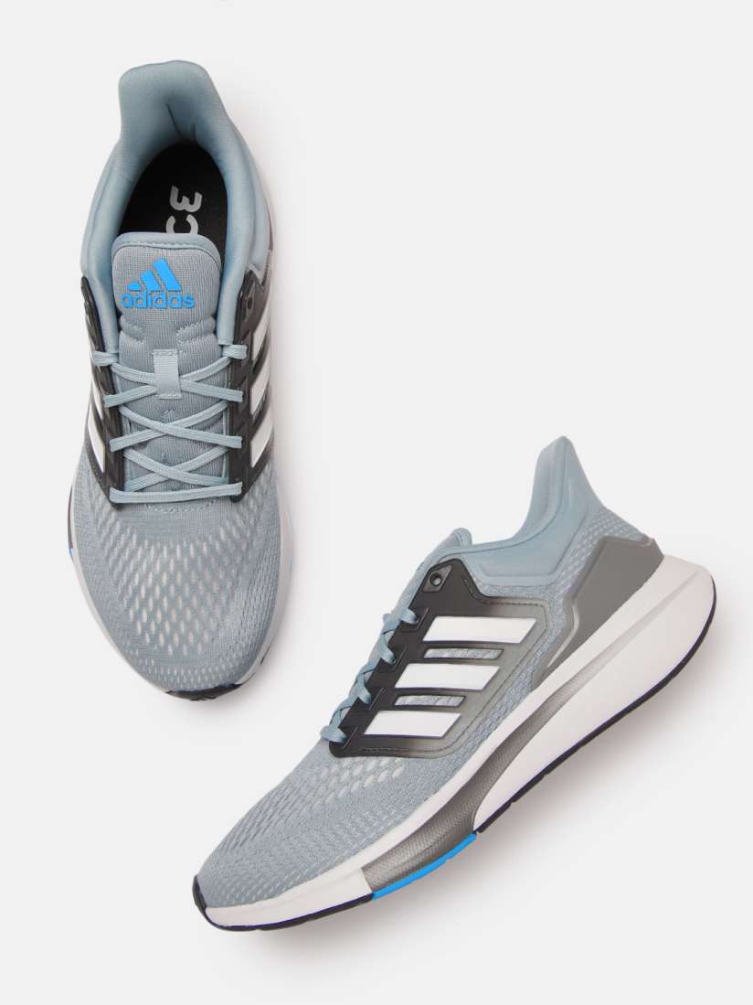 Buy ADIDAS Men Grey White Woven Design EQ 21 Running Shoes Sports Shoes for Men 18374364 Myntra